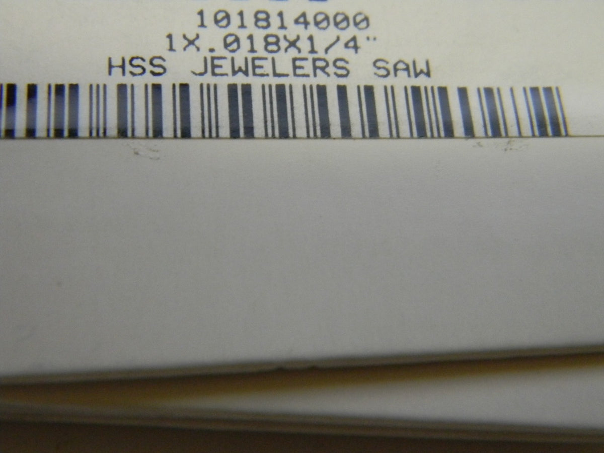 Malco 1" x 0.018"x 1/4" 76 Teeth HSS Jeweler's Saws Qty 6 JS101814000