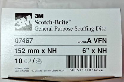 3M Aluminum Oxide Deburring Discs 6" Diam QTY 10 07467