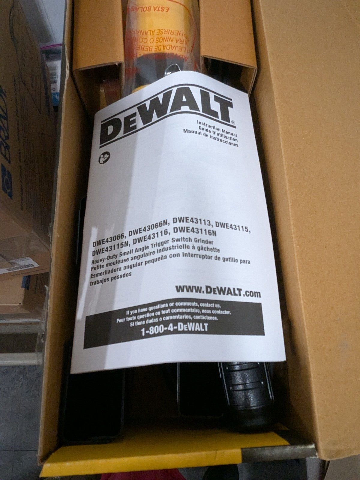 DeWALT 6" Wheel Dia, Corded Angle Grinder 13 Amps DWE43066