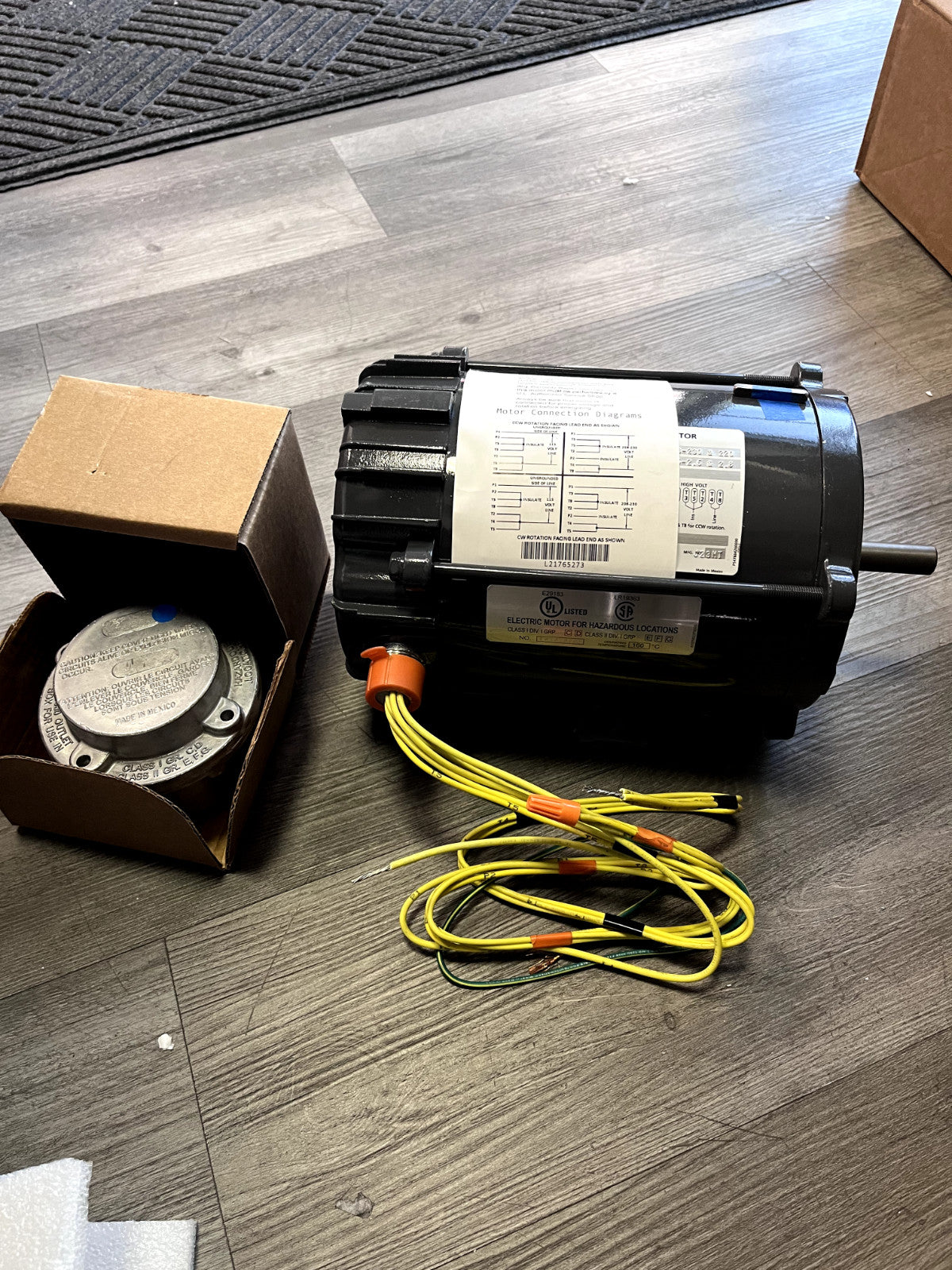 US MOTORS Single Phase AC Motor C-Face with Base & C-Face without Base Mount,
