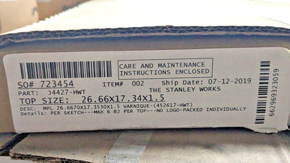 Stanley Works Hard Wood Worktop 26.66"L X 17.34"W X 1.5"T J4427-H