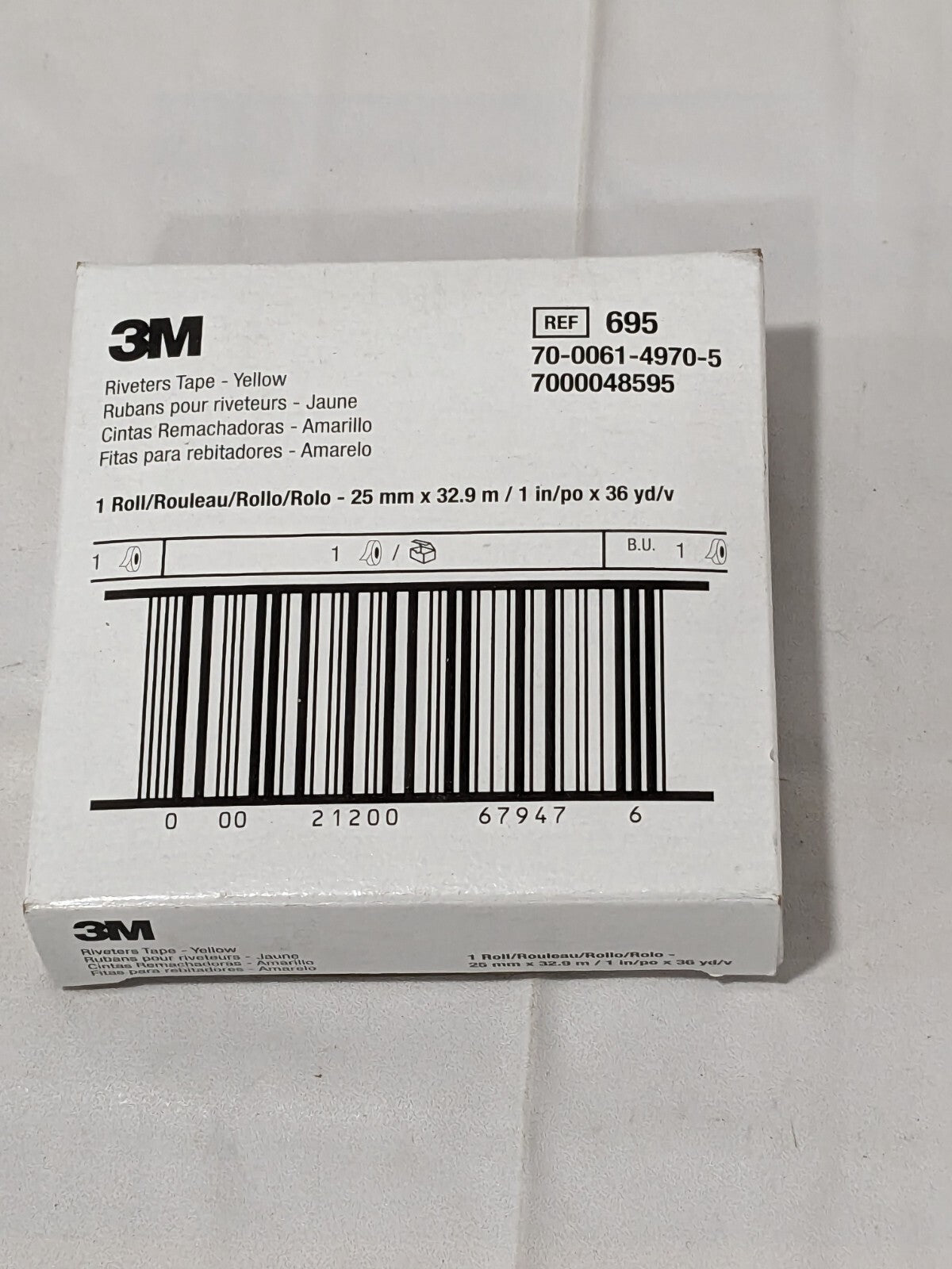 3M Polyethylene Film Tape: 1" Wide, 110' Long, 3.0000 mil Thick 7000048595