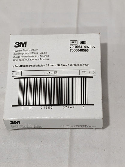 3M Polyethylene Film Tape: 1" Wide, 110' Long, 3.0000 mil Thick 7000048595