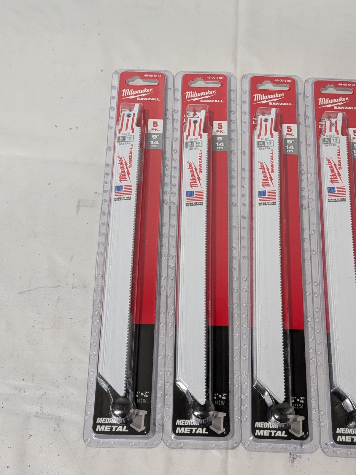 Milwaukee 9" 14 TPI Sawzall Blade - 5 Packs of 5 48-00-5187