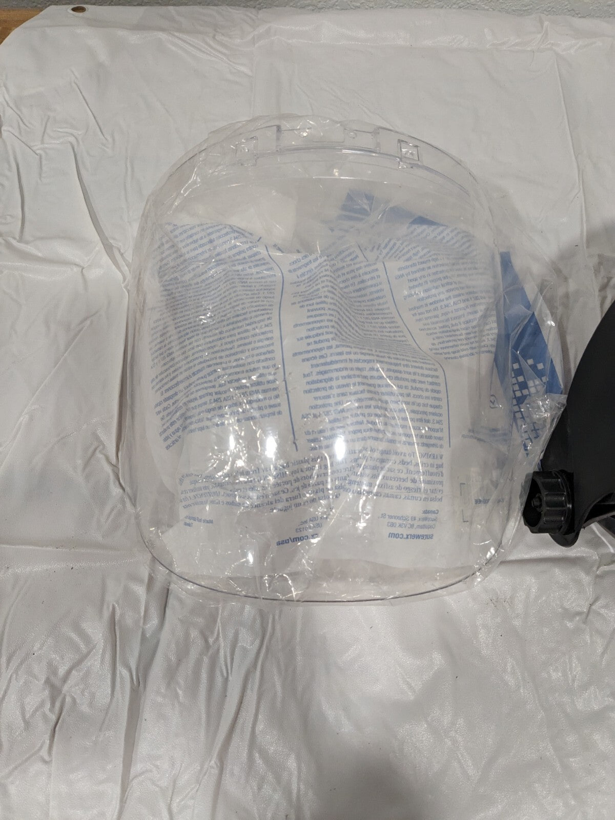 SELLSTROM Face Shield & Headgear: 9" High, 12-1/8" Wide S32010