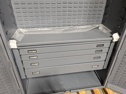 Durham Heavy Duty Storage Cabinet w/ Bins 4-Drawer 1-Shelf SCRATCH N DENT