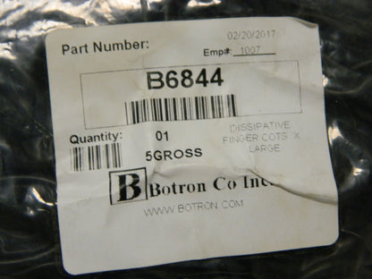 Borton Black ESD Finger Cots XL 9" Approx. 700 B6844