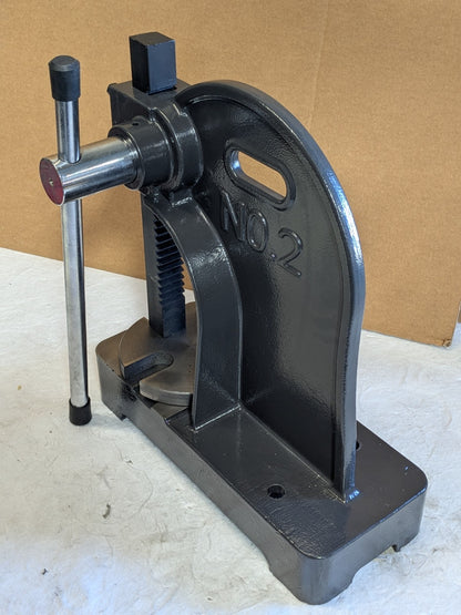 Single Leverage Manual Arbor Press 2 Ton Pressure 14" Stroke 1-5/8" Ra