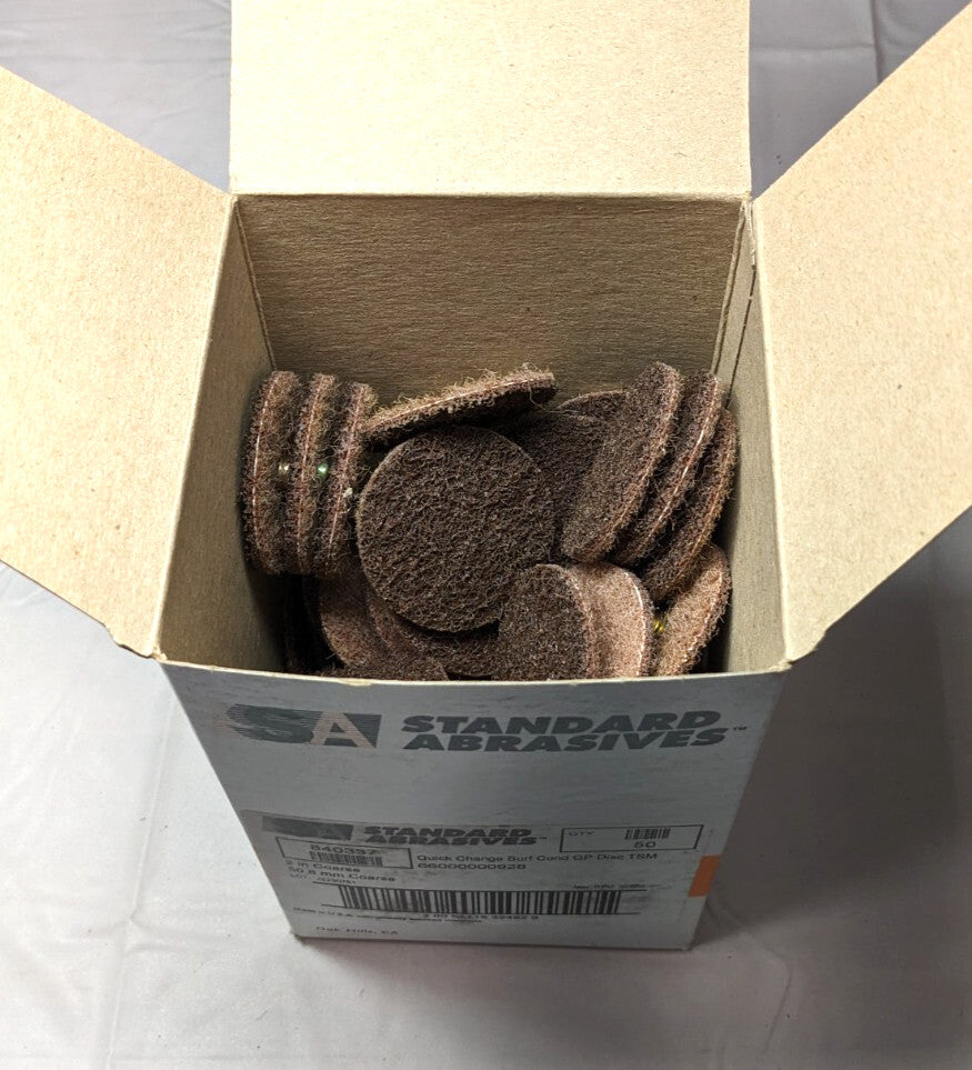 STANDARD ABRASIVES Quick-Change Disc GP TSM 2" Dia Coarse *BOX OF 50*  840337
