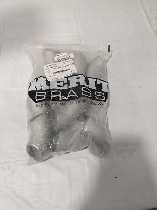 MERIT BRASS Pipe 90 ° Long Radius Elbow: 1-1/2" Fitting, 316L Qty 10 01601-24