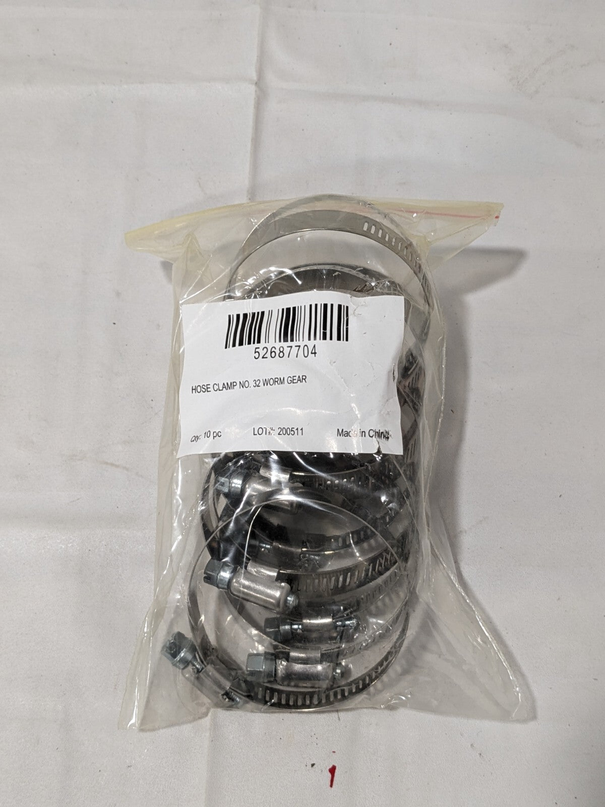 Worm Gear Clamp SAE 32, 1-9/16-2-1/2" Dia, Stainless Steel Bag of 10 BDNA-24118