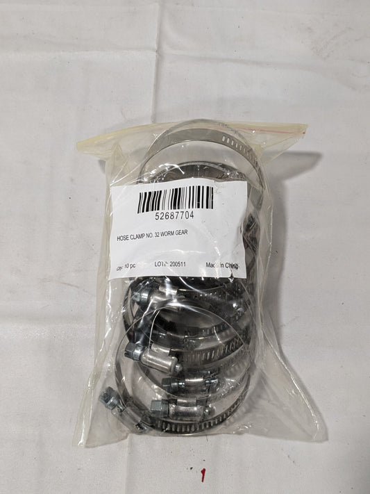 Worm Gear Clamp SAE 32, 1-9/16-2-1/2" Dia, Stainless Steel Bag of 10 BDNA-24118