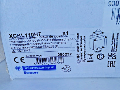 Telemecanique Sensors Limit Switch SPDT NC End Plunger XCKL110H7