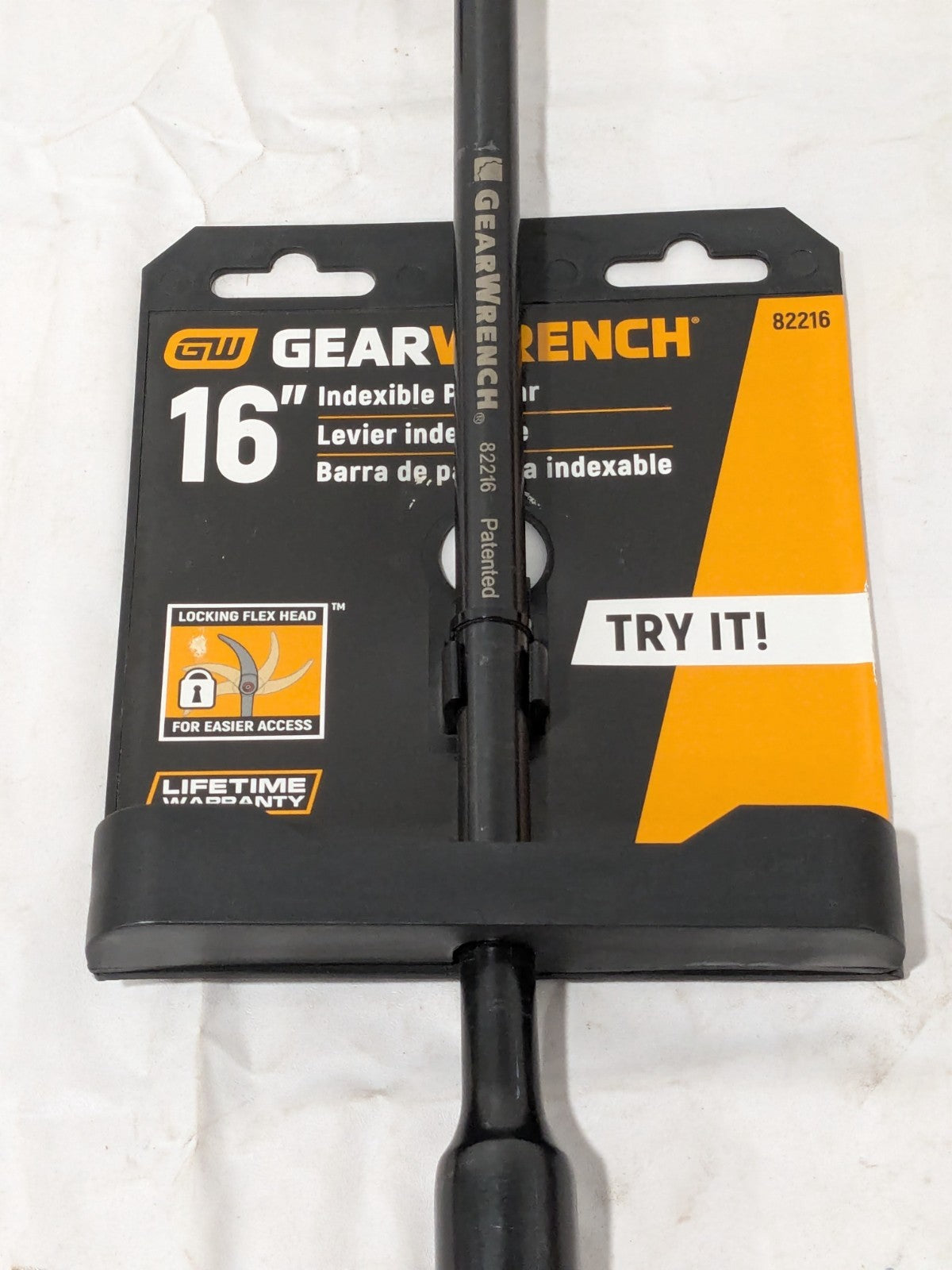 GEARWRENCH 16" OAL Indexing Pry Bar Steel 82216