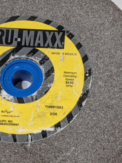 TRU-MAXX Bench & Pedestal Grinding Wheel: 6" Dia, 3/4" Thick 66253255097