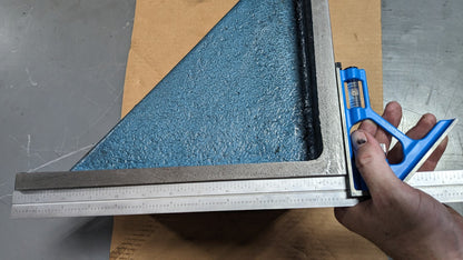 Machined Angle Plate 12" x 12" x 12" Cast Iron Double Web Flat Surface - Damaged