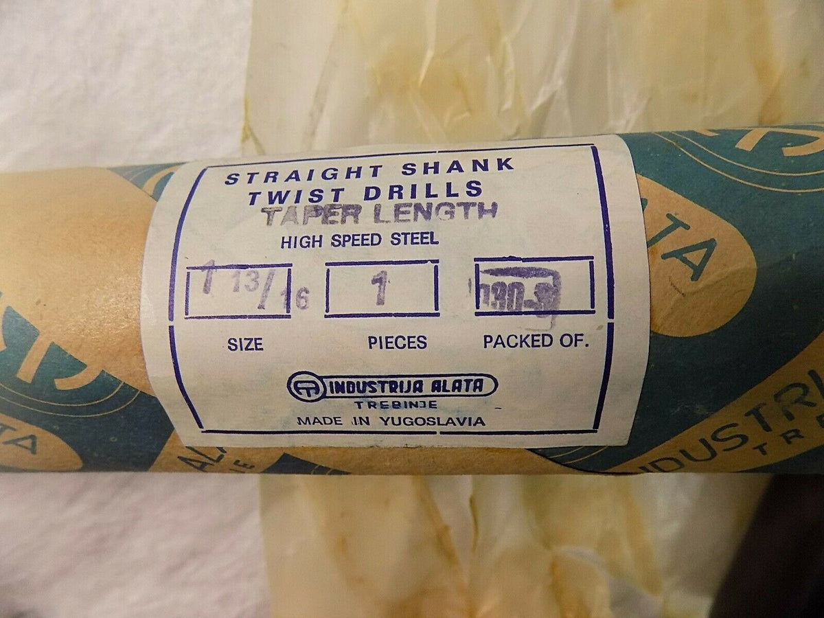 Industrija Alata Taper Length Twist Drill Straight Shank HSS 1-13/16" 01401520