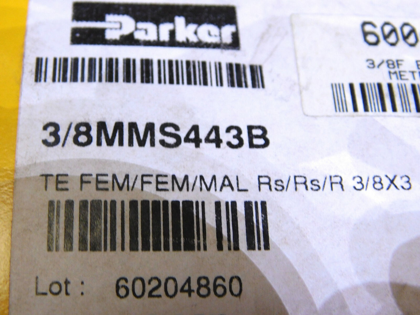 Parker Brass Pipe Male Branch Tee 3/8Male x 3/8 Female Thread Qty8 X3/8MMS443B