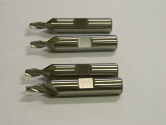 Putnam Tools Square End Mill 3/16" x 3/16" x 3/8" x 2-1/16" 2Fl  QTY 4 94519