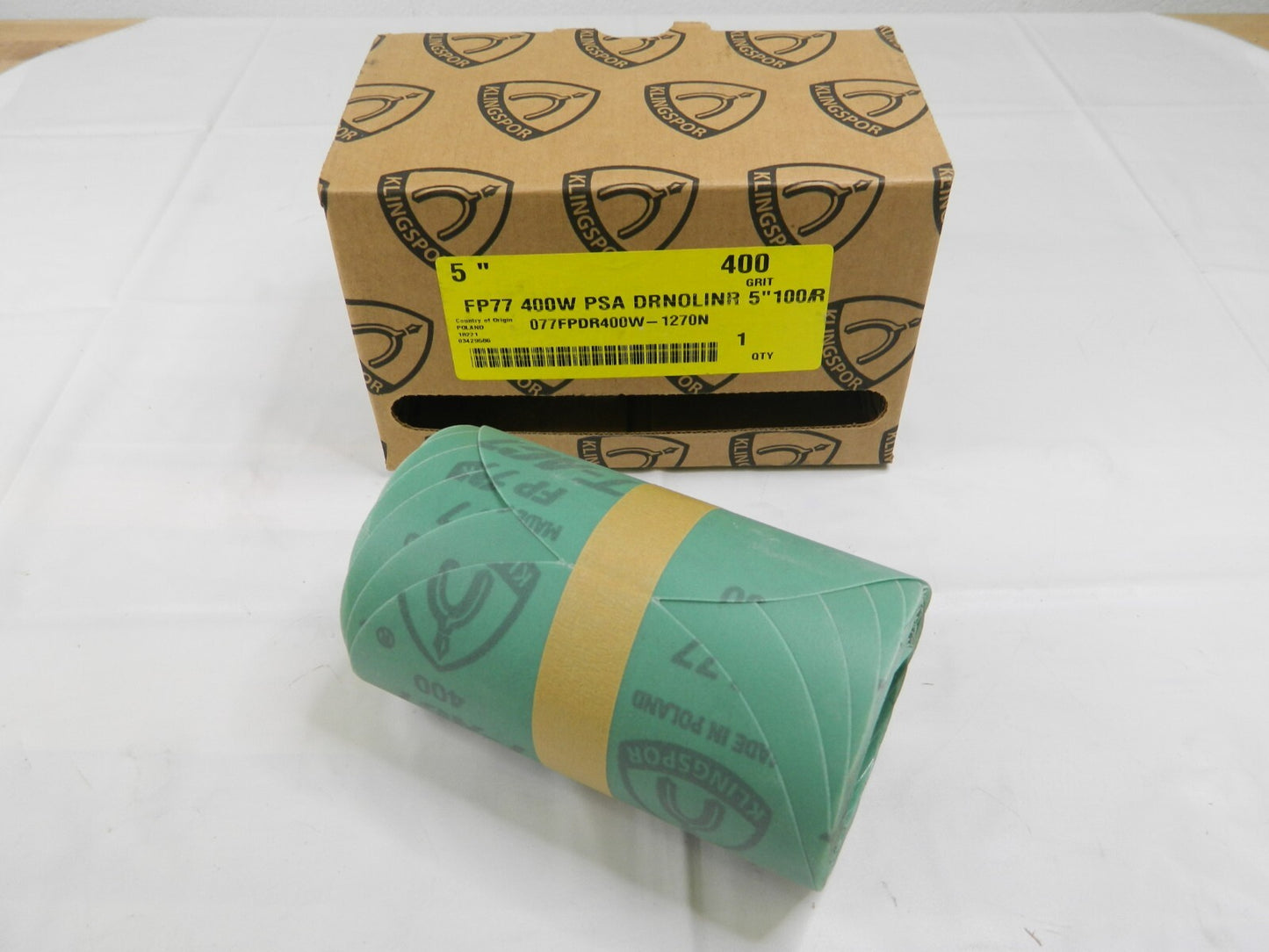 Klingspor T-ACT Discs FP77 400 Grit 5" Qty 100 Per Roll 18221