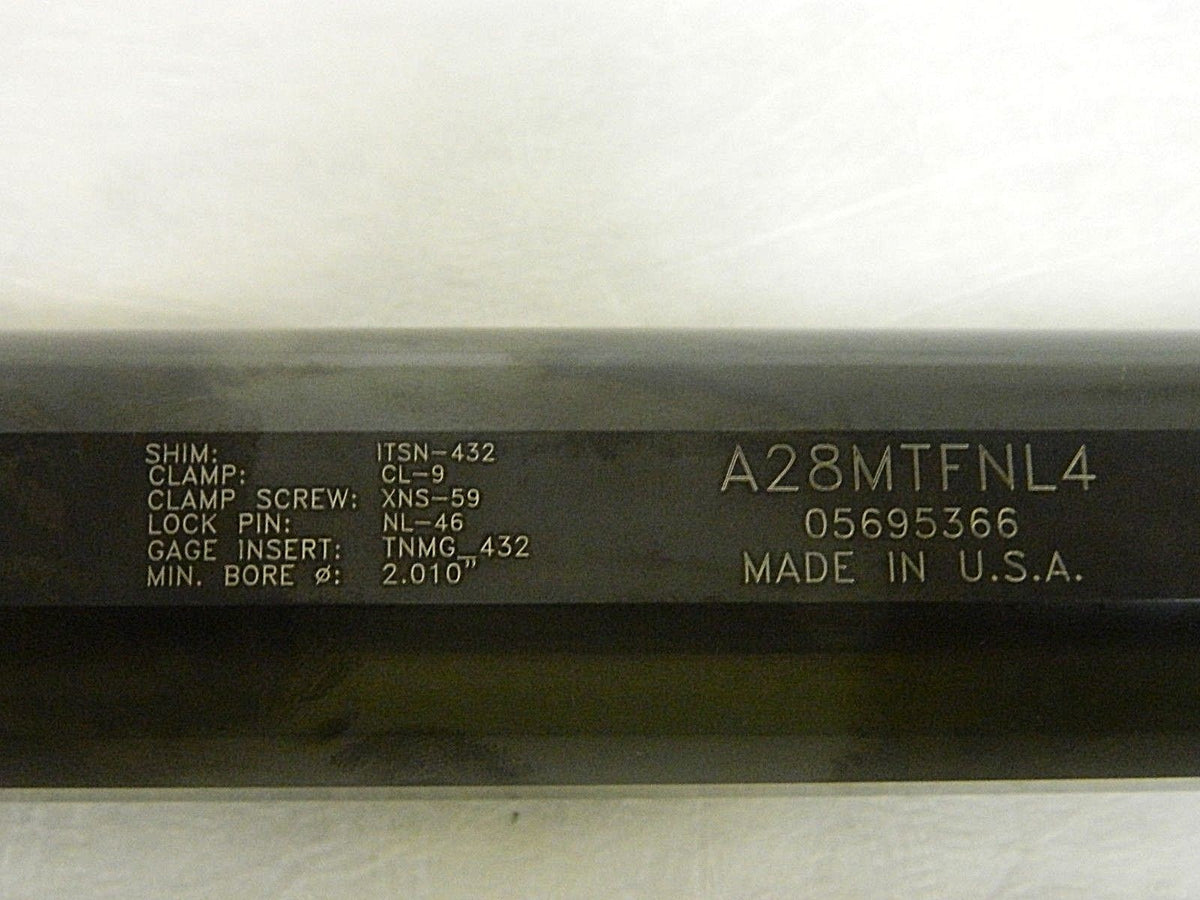 Hertel Indexable Boring Bar 1-3/4"SD x 2.01" Min Bore 14" OAL A28MTFNL4 05695366