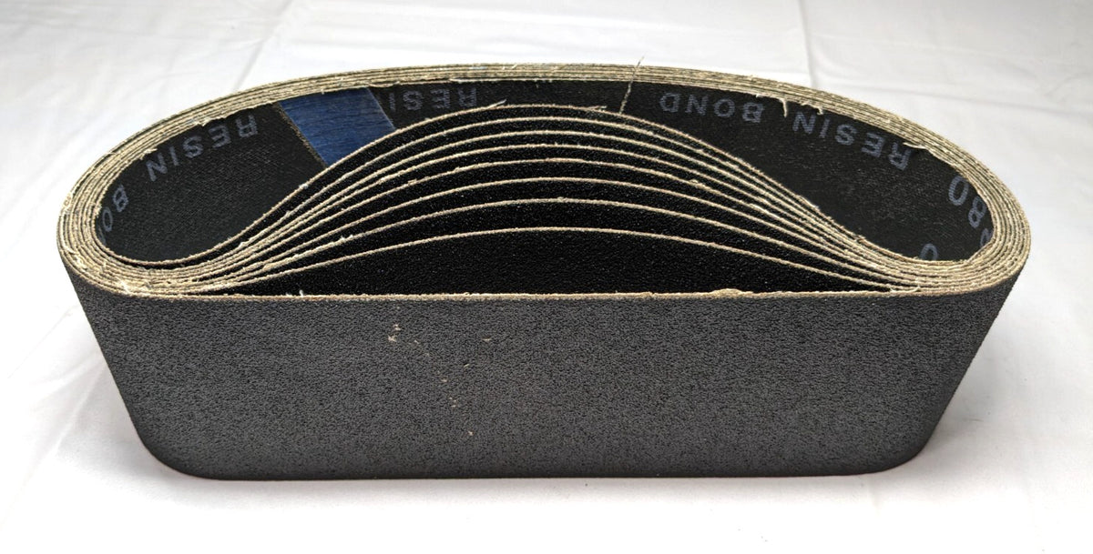 Abrasive Sanding Belt  3"Wide  24"OAL  80Grit  Silicon Carbide  *QTY 9