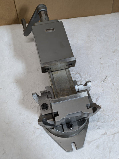 Gibraltar 3-Axis Tilting Angle Machine Vise w/ Swivel Base 4" Jaw Width 110