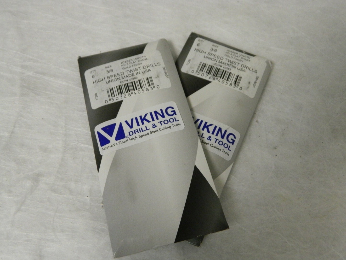 Viking Drill High Speed Jobber Length Drill 3/8" HD-3 Flat Shank Qty 12 405