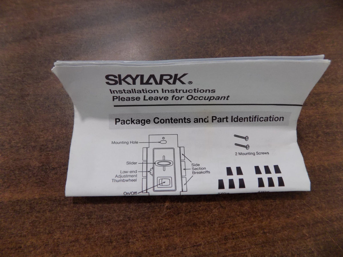 Lutron Skylark SF-103P-WH Single-Pole Preset Dimmer with On/Off Switch White