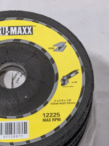 (15) Tru-Maxx Depressed-Center Wheel: Type 27, 5" Dia, 1/4" Thick 35128875