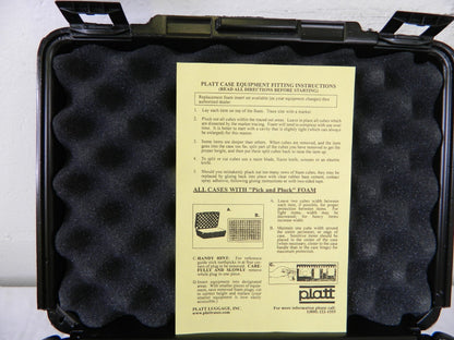 PLATT Clamshell Hard Case: Cubed Foam, 13-1/2" Wide, 5.5" Deep, 5-1/2" High 407