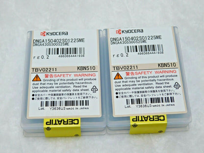 2 PCS Kyocera CBN Indexable Turning Inserts DNGA150402S01225ME KBN510 TBV02211