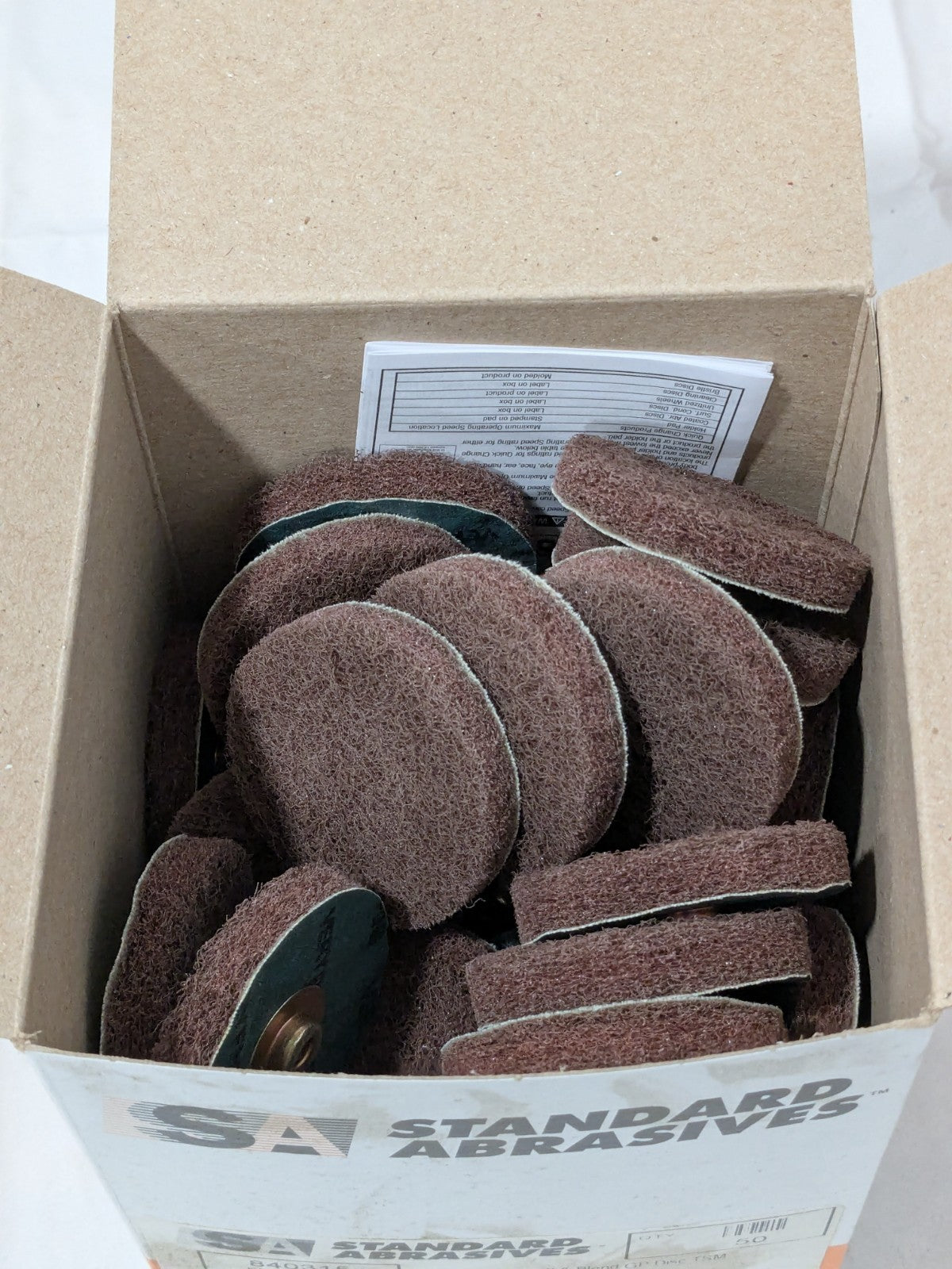 SA Quick-Change Disc: TSM, 2" Dia, AO, Non-Woven Box of 50 7000046744