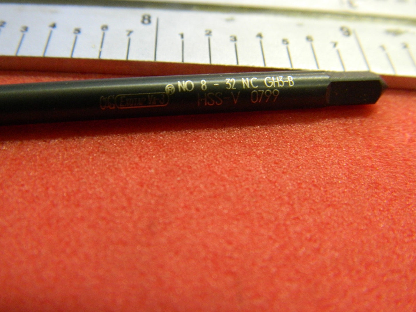 OSG Spiral Point Tap #8-32 x 6" UNC 3-Flute H3 Oxide Coated HSSe #1764401