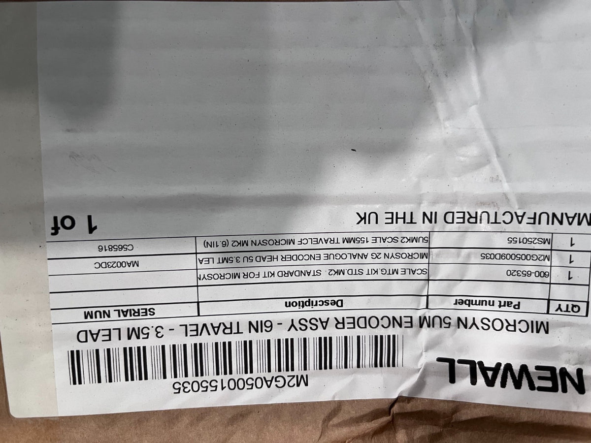Newall DRO Linear Scale 6" Max Measuring M2GA0500155035