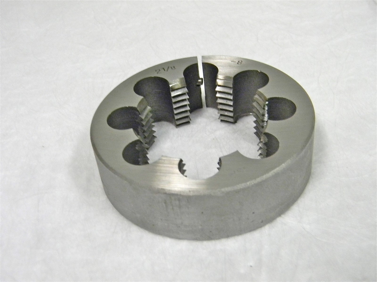 Pro-Grade Adjustable Rd Special Thread Split Die 2-1/8"-8 HSS 2-1/2" O