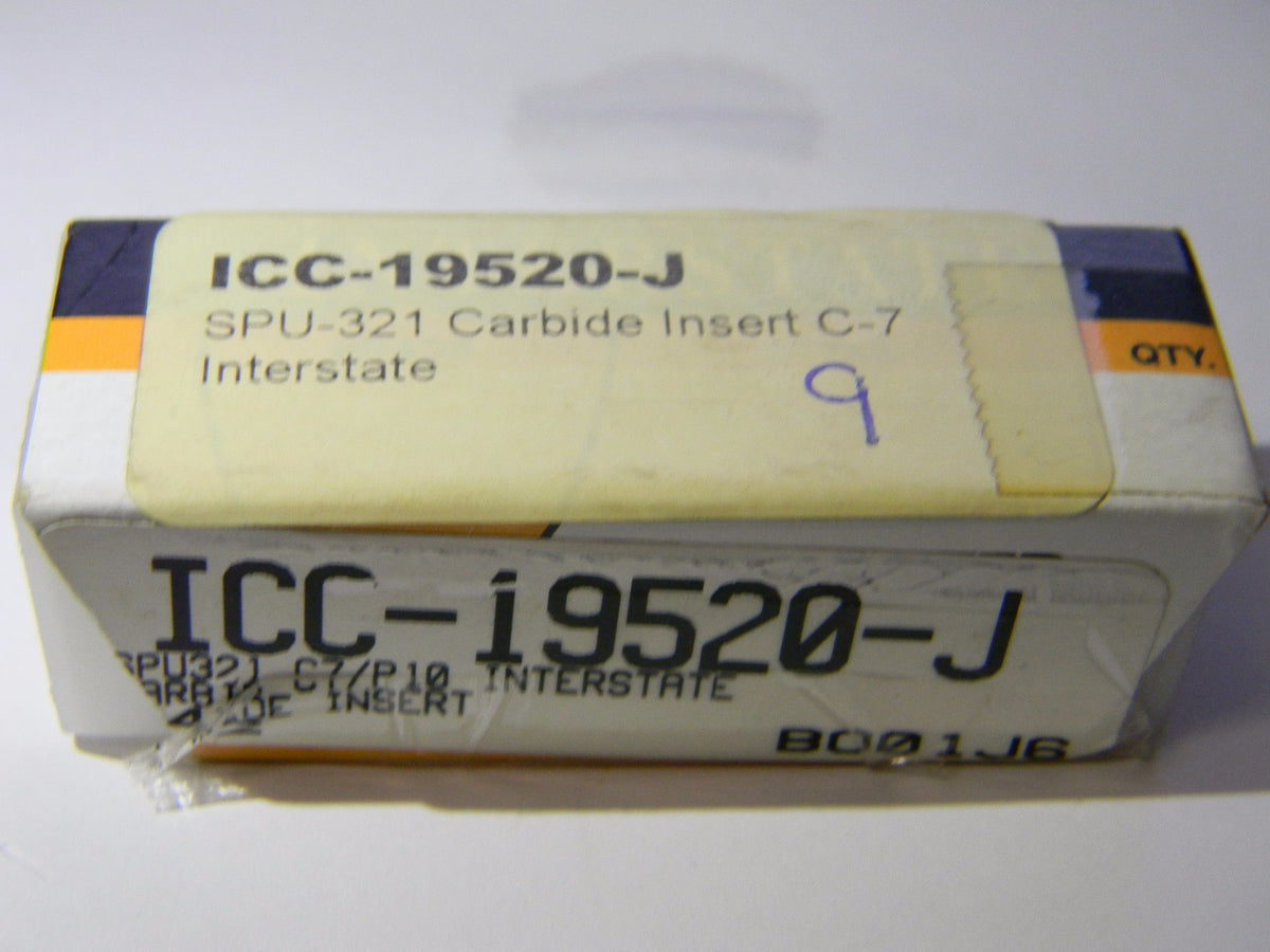 Interstate Indexable Carbide Turning Inserts SPU-321 C7 Qty.9 ICC-19520-J