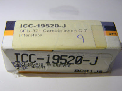 Interstate Indexable Carbide Turning Inserts SPU-321 C7 Qty.9 ICC-19520-J