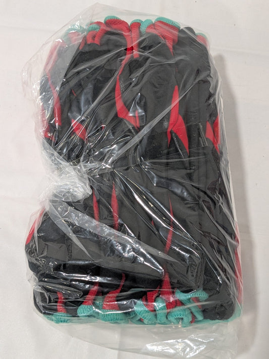 (1 DOZEN) GLOBAL TSUNAMI GRIP NITRILE COATED MECHANICS WORK GLOVES SZ MED 500MF