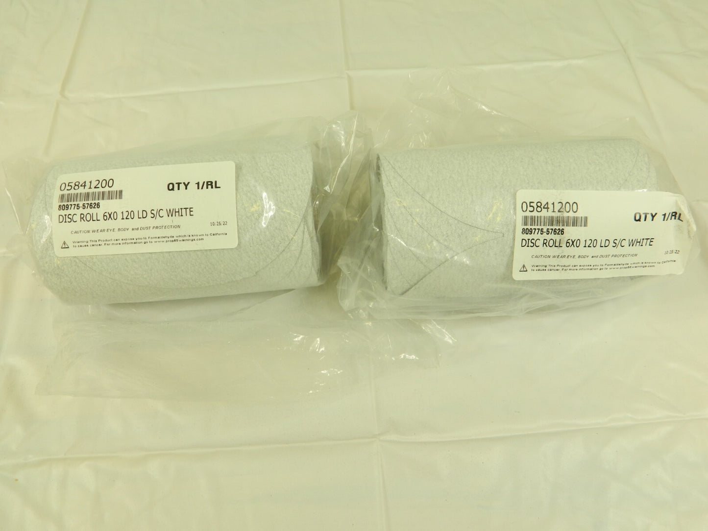 Disc Roll: 6 Dia, 120 Grit, Silicon Carbide Qty 2 Rolls (200 Pcs) 809775-57626