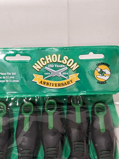 Nicholson 5 Piece 6", 8" & 10" Anniversary File Set W/Ergonomic Handles 22150HI