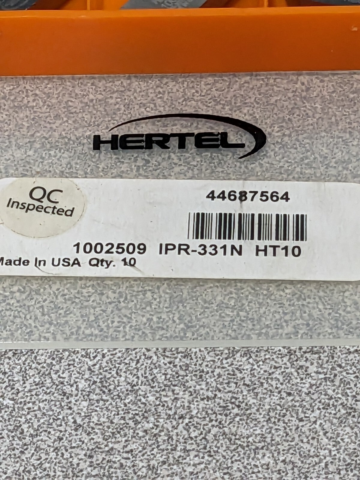 HERTEL Profiling Insert: IPR331 HT10, Solid Carbide Qty 10 44687564