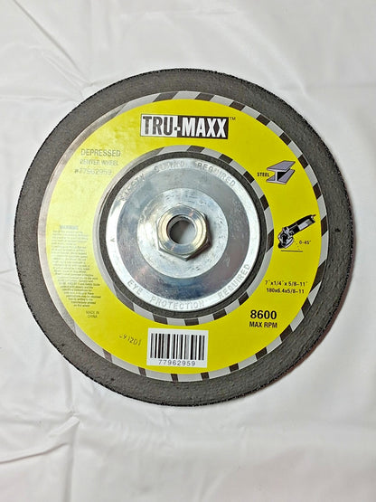 TRU-MAXX Depressed-Center Wheel Type 27 7" Dia 1/4" T 5/8-11"H QT