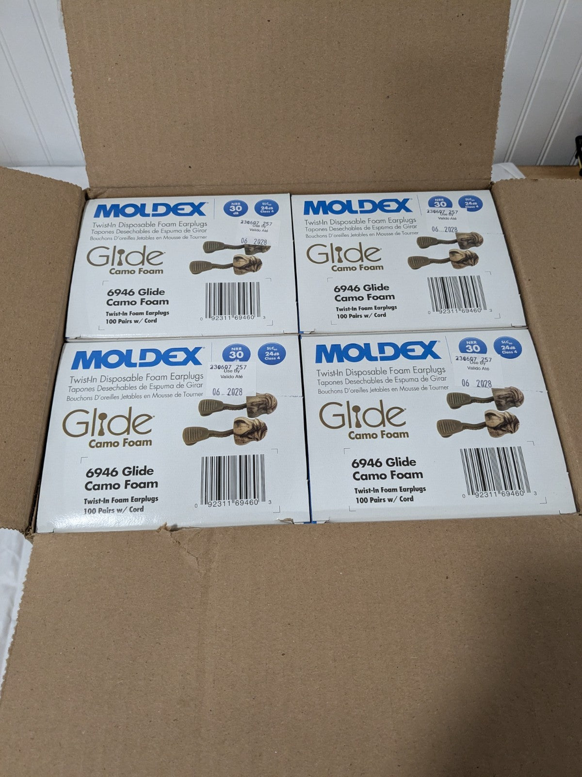 MOLDEX Camo Earplugs Foam Push-In Corded Qty 400 (Exp 06/28) 6946