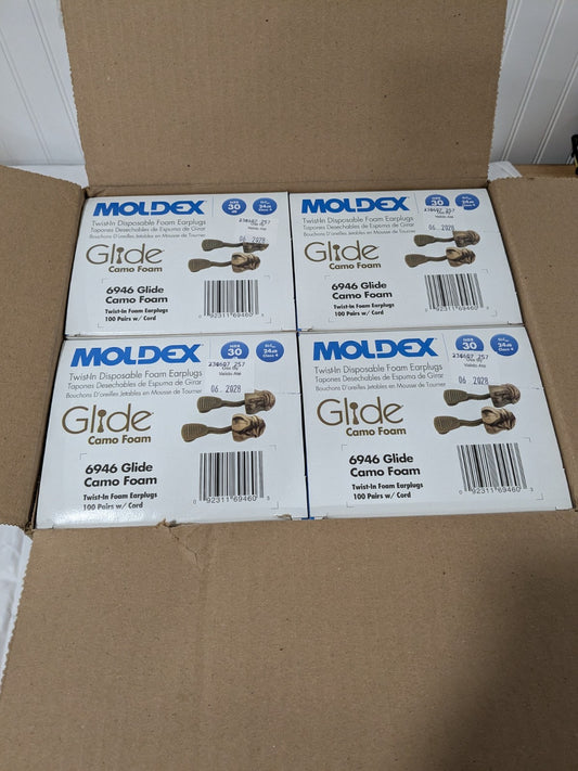 MOLDEX Camo Earplugs Foam Push-In Corded Qty 400 (Exp 06/28) 6946