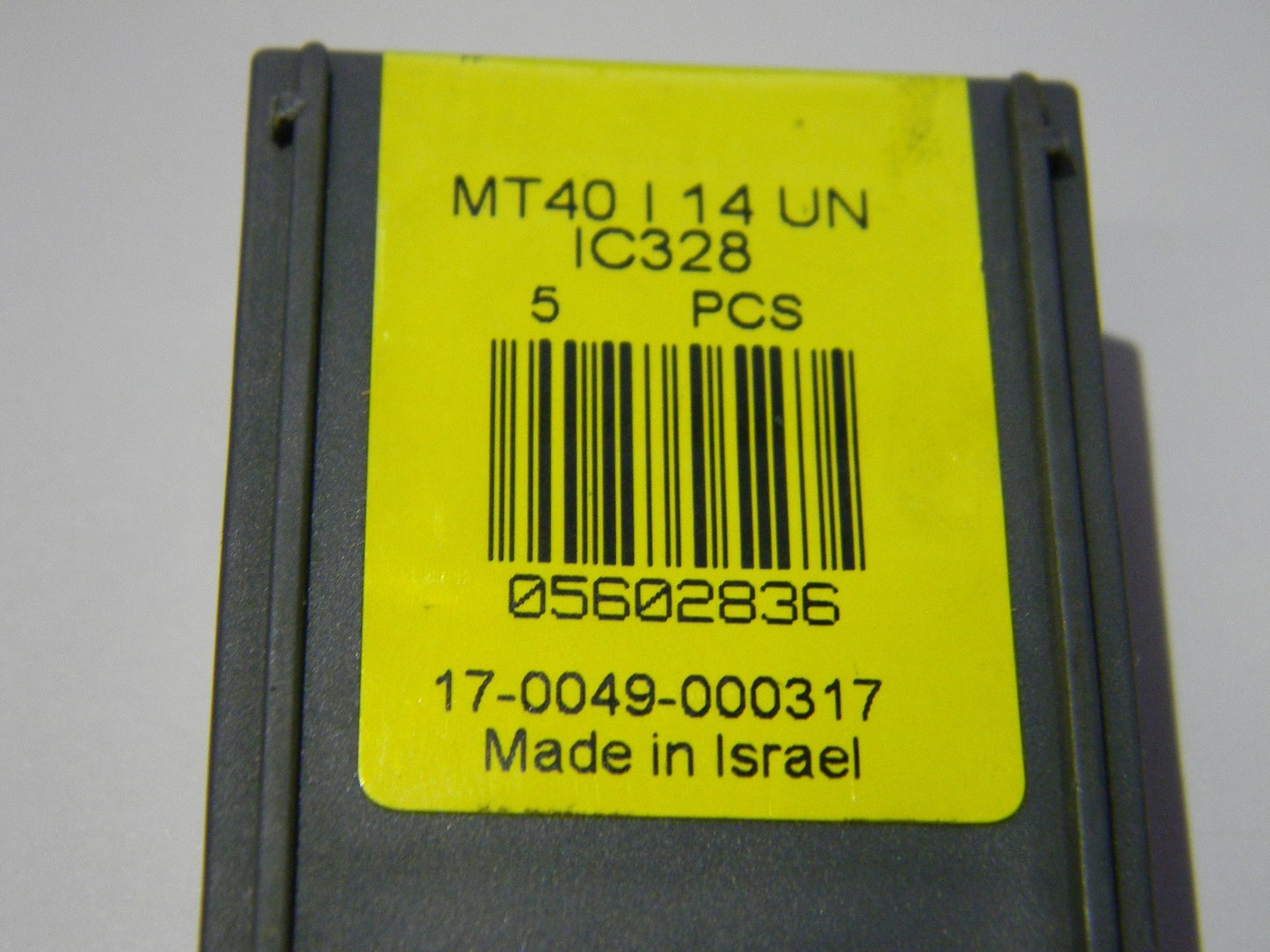 Iscar Carbide Thread Mill Inserts MT40 I 14 UN Grade IC328 QTY 5   5602836