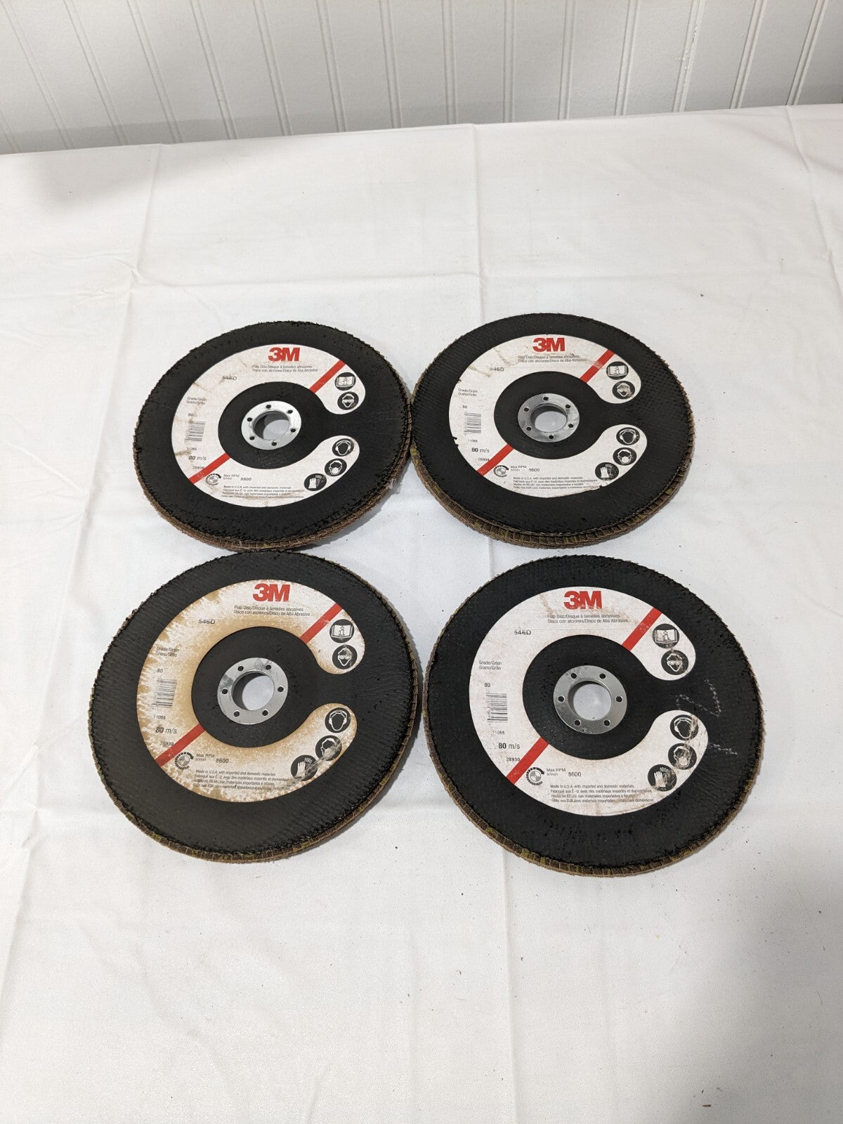 3M Coated Zirconia Alumina Flap Disc 7" Diam x 7/8" Hole QTY 4 28930