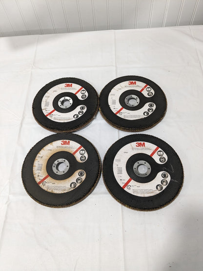 3M Coated Zirconia Alumina Flap Disc 7" Diam x 7/8" Hole QTY 4 28930