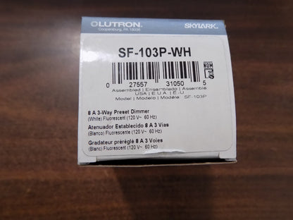 Lutron Skylark SF-103P-WH Single-Pole Preset Dimmer with On/Off Switch White