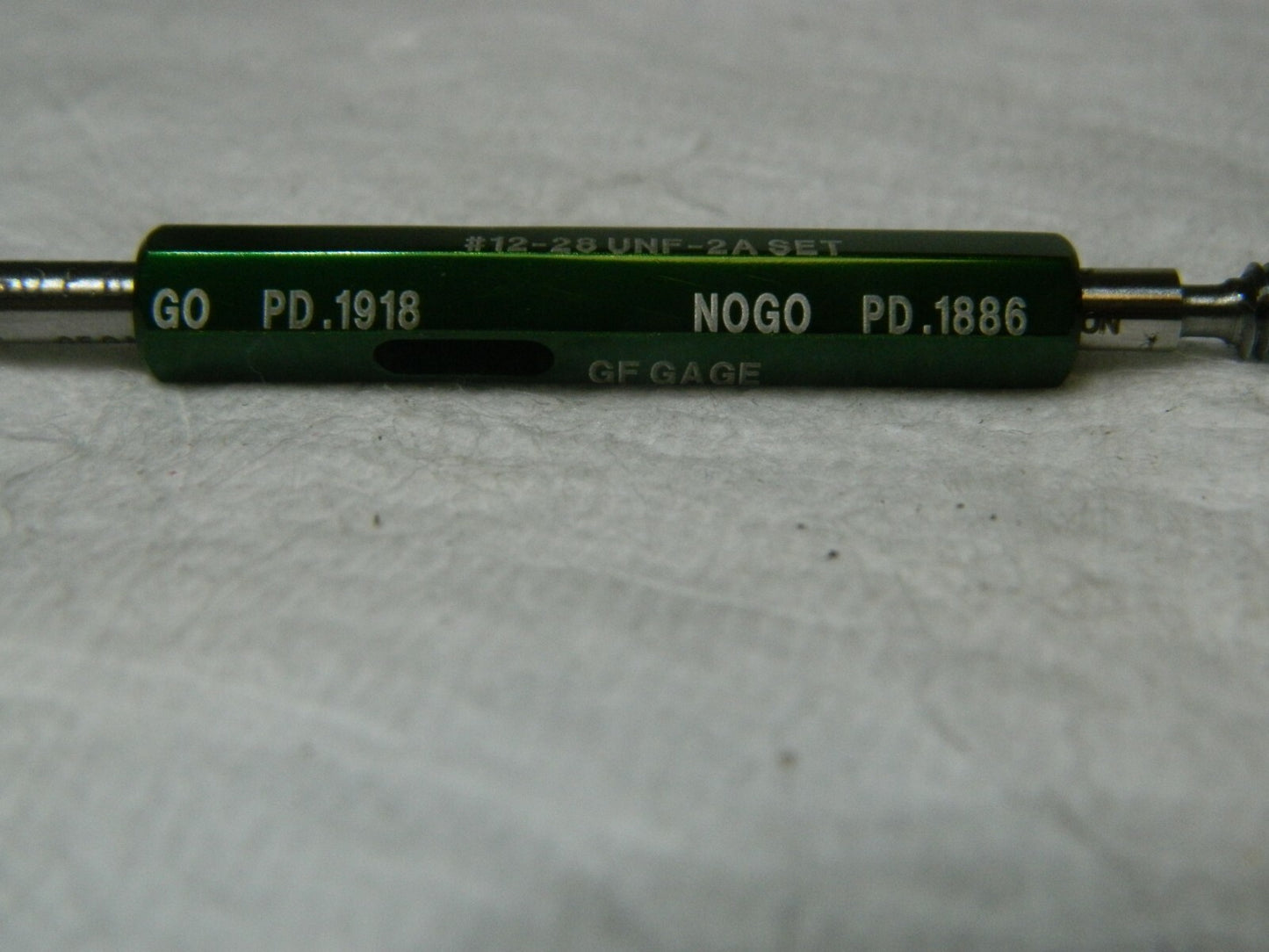 GF Gage Plug Gage 12-28 UNF-2A Go/No Go S0216282AS